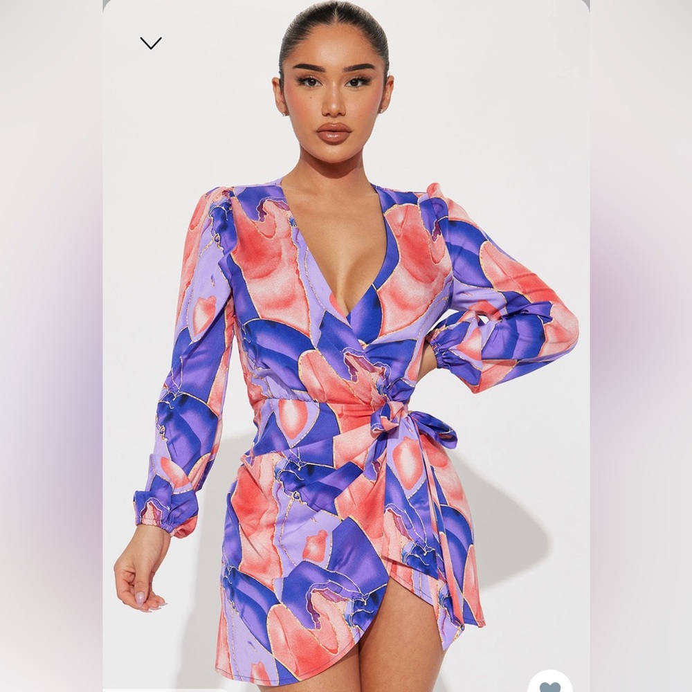 Worn once - multicolored mini dress